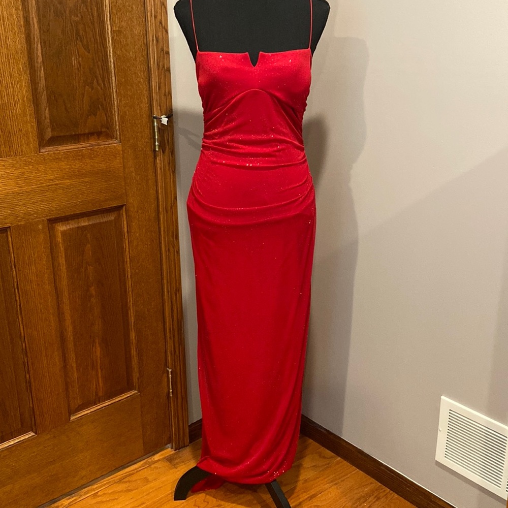 Red Beaded Gown